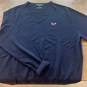 Fairway & Greene Seccession Golf Club Italian Merino Wool V-Neck Sweater. XL.